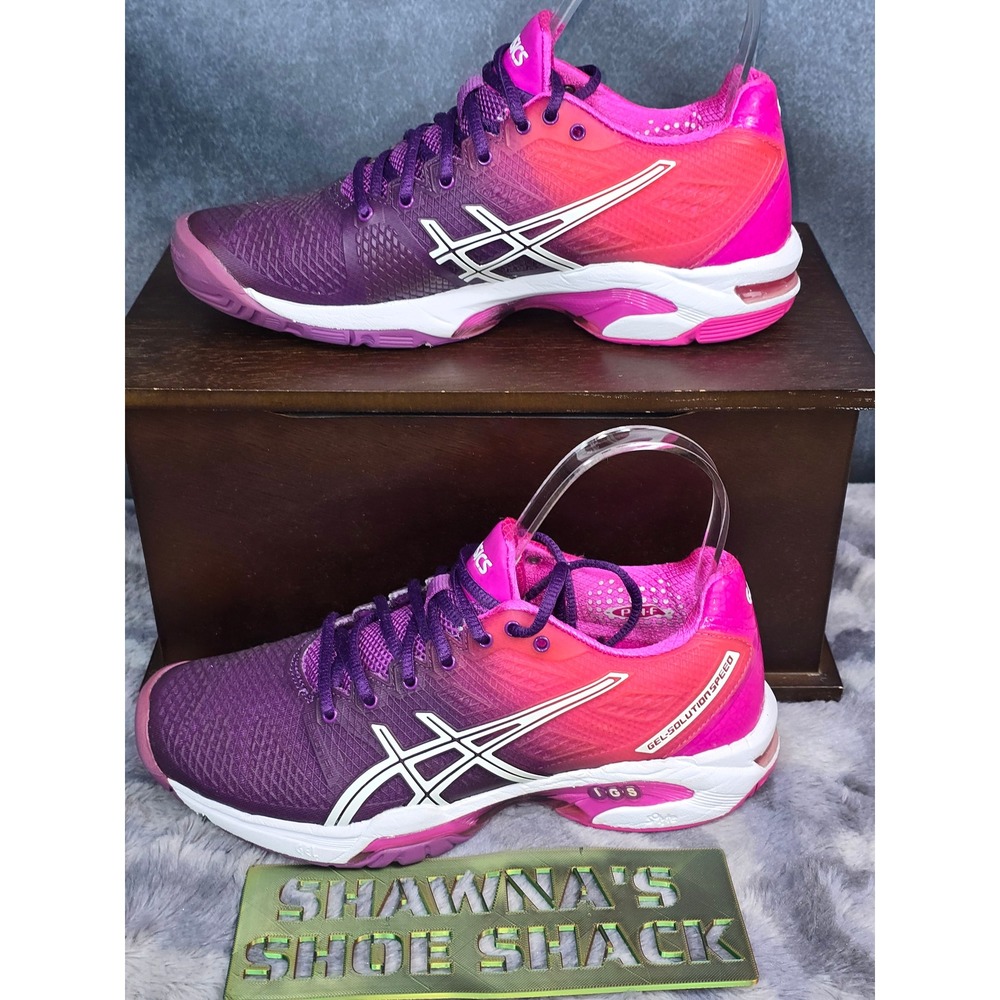 Asics Gel-Solution Speed 2 Tennis Shoes Purple Pink Women Size 5.5 E450J